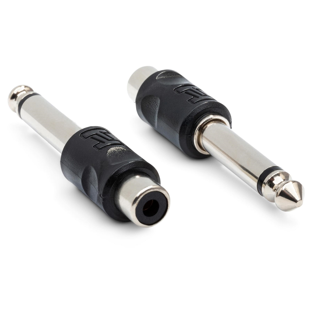 Hosa Technology GPR-101 Adapters, RCA to 1/4 in TS, 2 pc