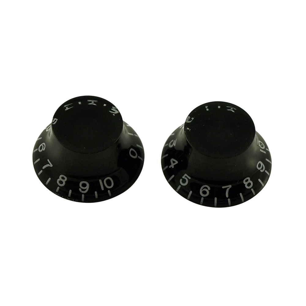 WD Music  MBKSB Replacement Bell Knob Set, Gibson, Black Metric