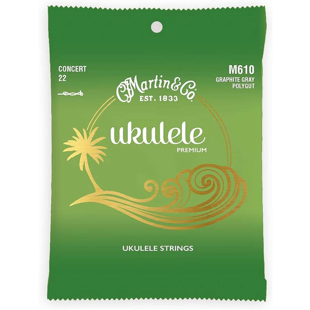 Martin M610 Premium Ukulele String Set, Polygut, Concert