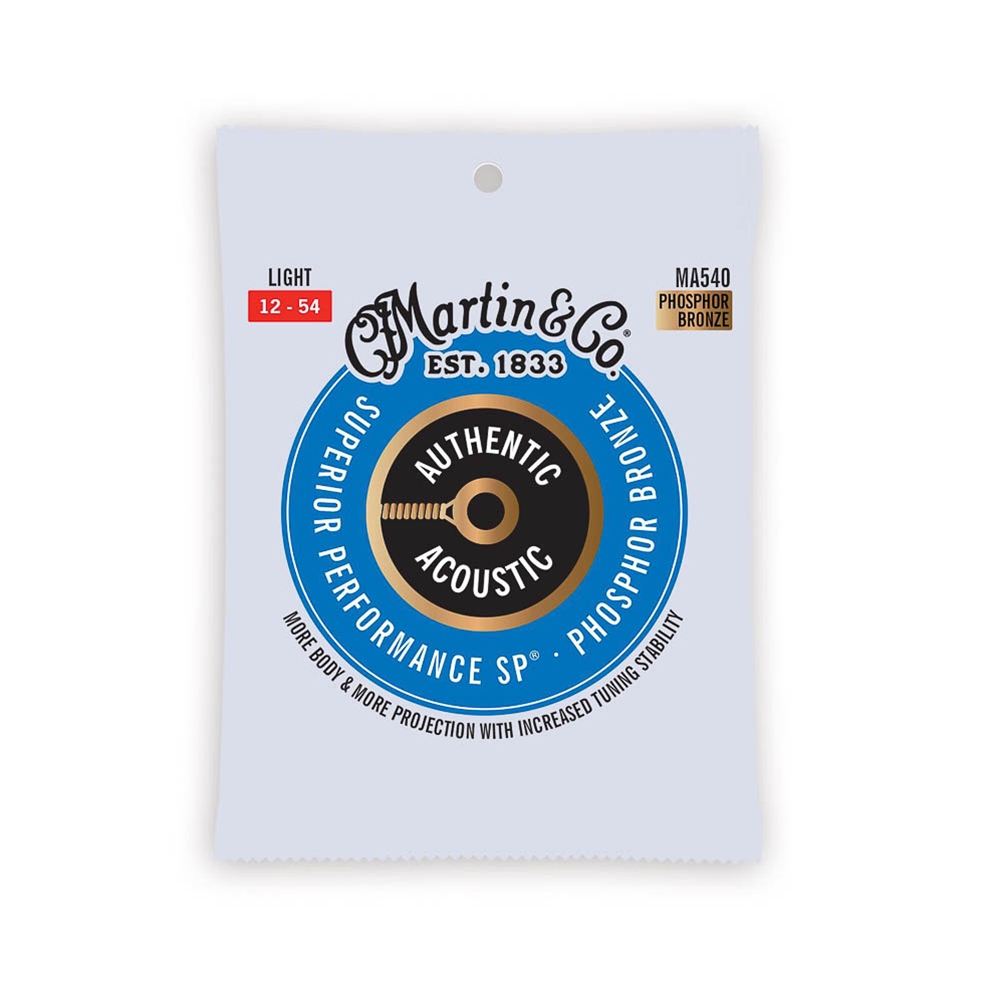 Martin MA500 12 String Authentic Guitar String Set, Phosphor Bronze, Extra Light, 92/8