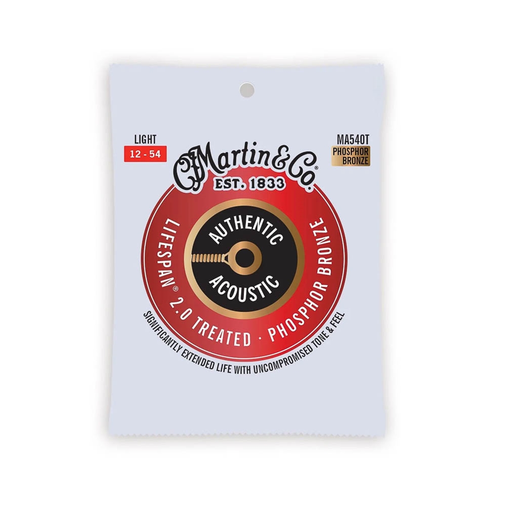Martin MA540T Authentic Treated Guitar String Set, Light, 92/8