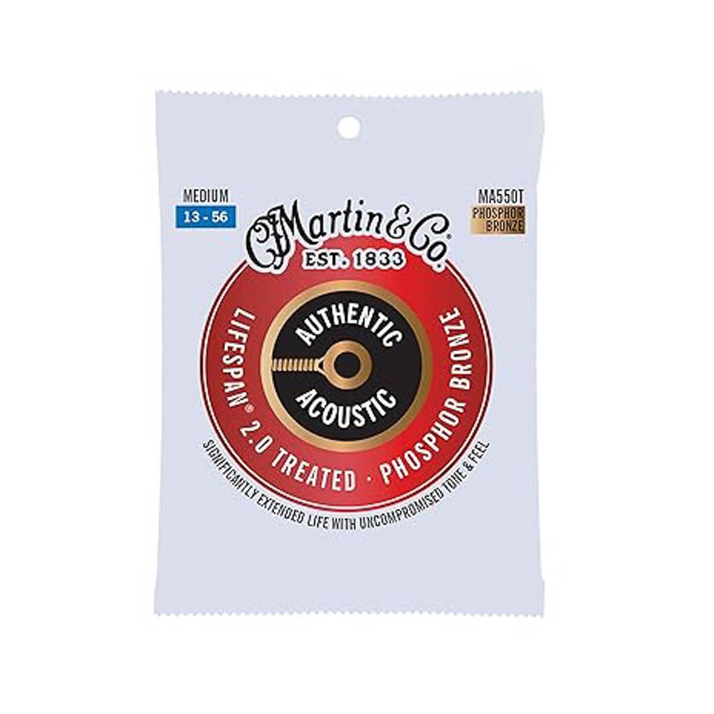 Martin MA550T Authentic Treated Guitar String Set, Medium, 92/8