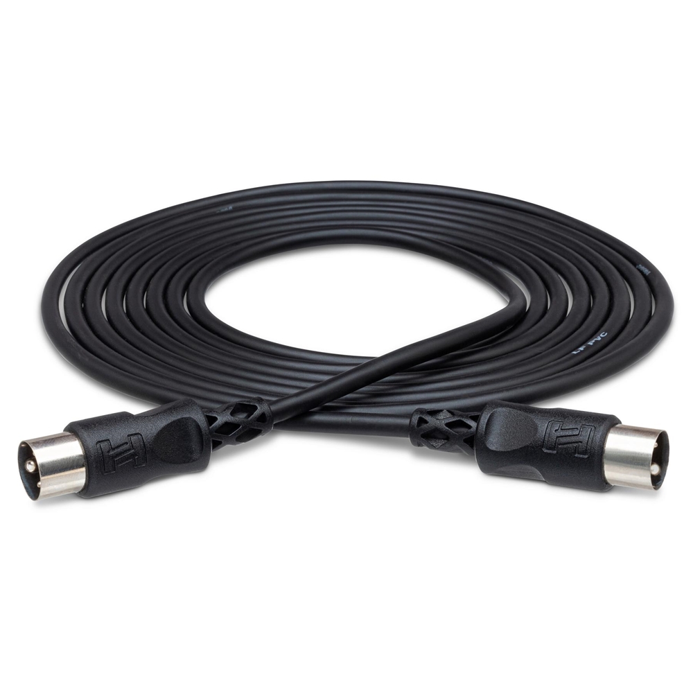 Hosa  MID-305BK MIDI Cable, 5-pin DIN to Same, 5 ft