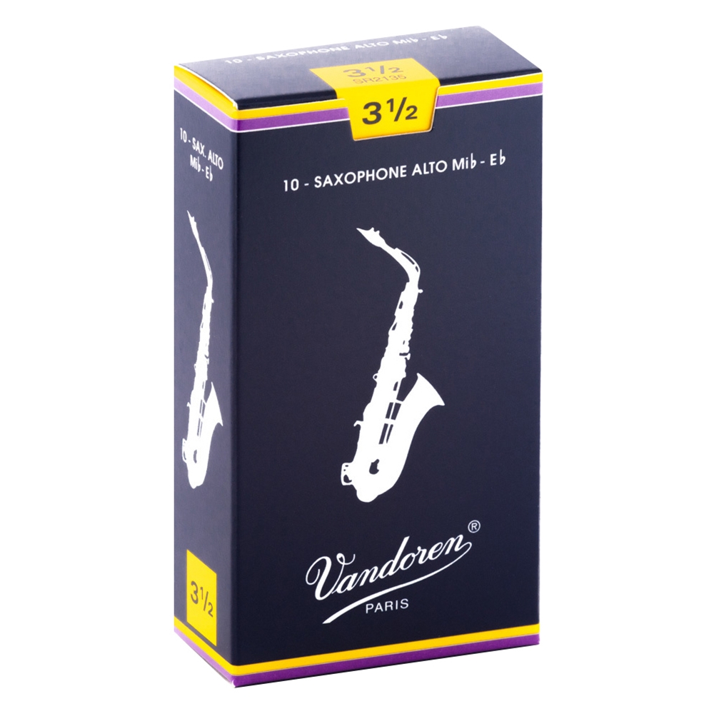 Vandoren SR2135 Traditional Alto Saxophone Reed 3.5 (Box/10)