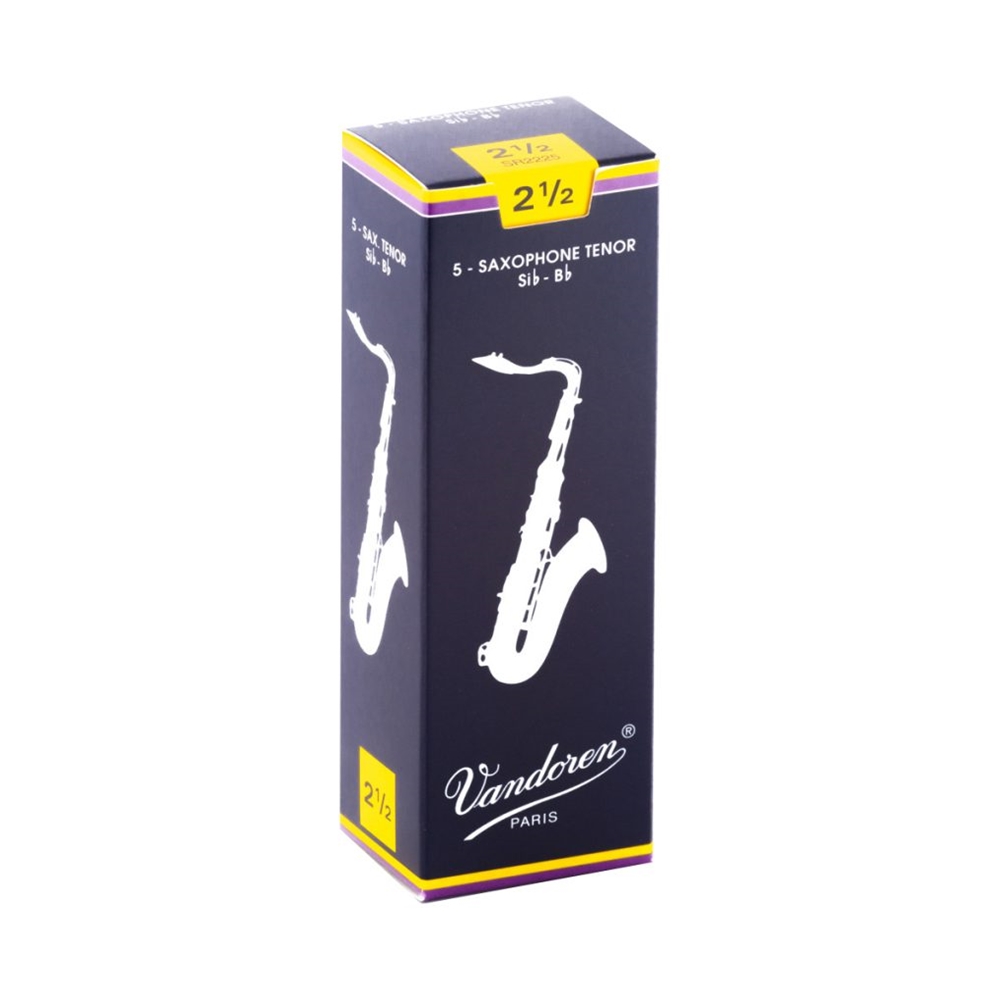 Vandoren SR2225 Traditional Tenor Saxophone Reed 2.5 (Box/5)