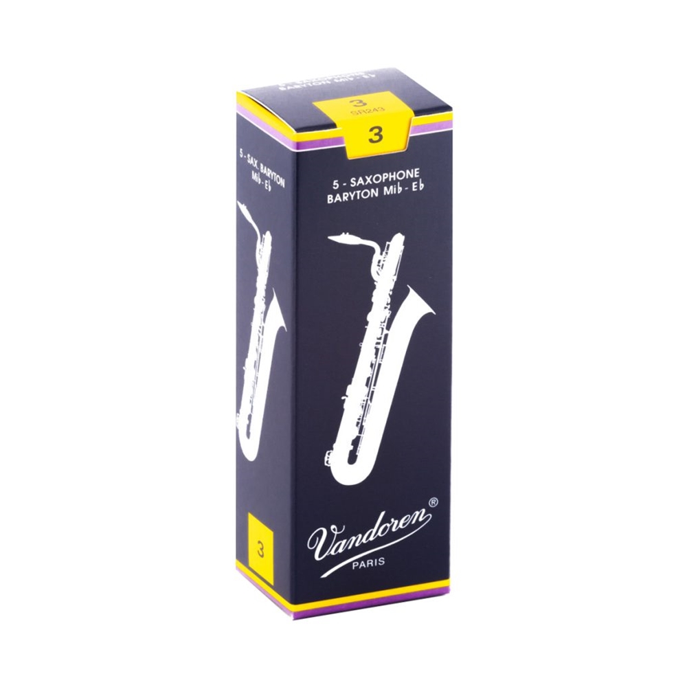 Vandoren SR243 Traditional Baritone Saxophone Reed 3 (Box/5)