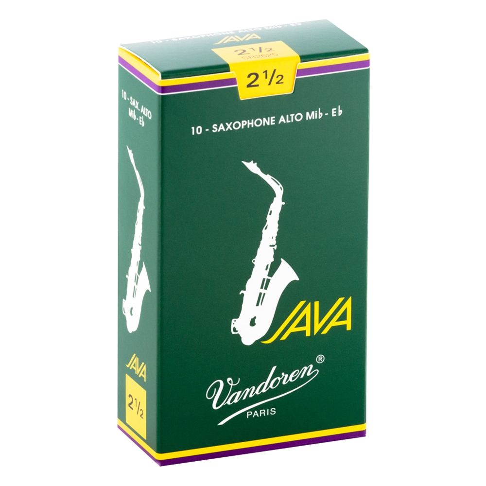 Vandoren SR2625 Java Alto Saxophone Reed 2.5 (Box/10)