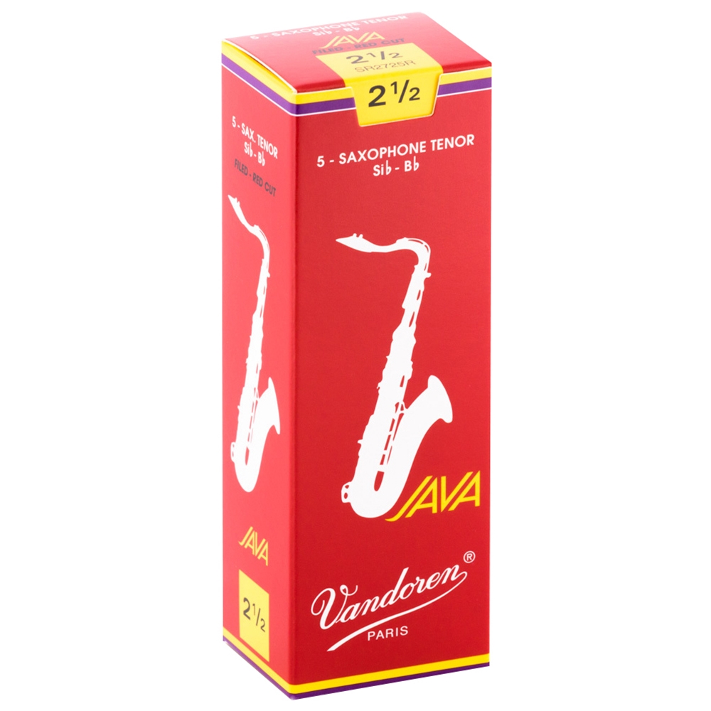 Vandoren SR2725R Java Red Tenor Saxophone Reed 2.5 (Box/5)