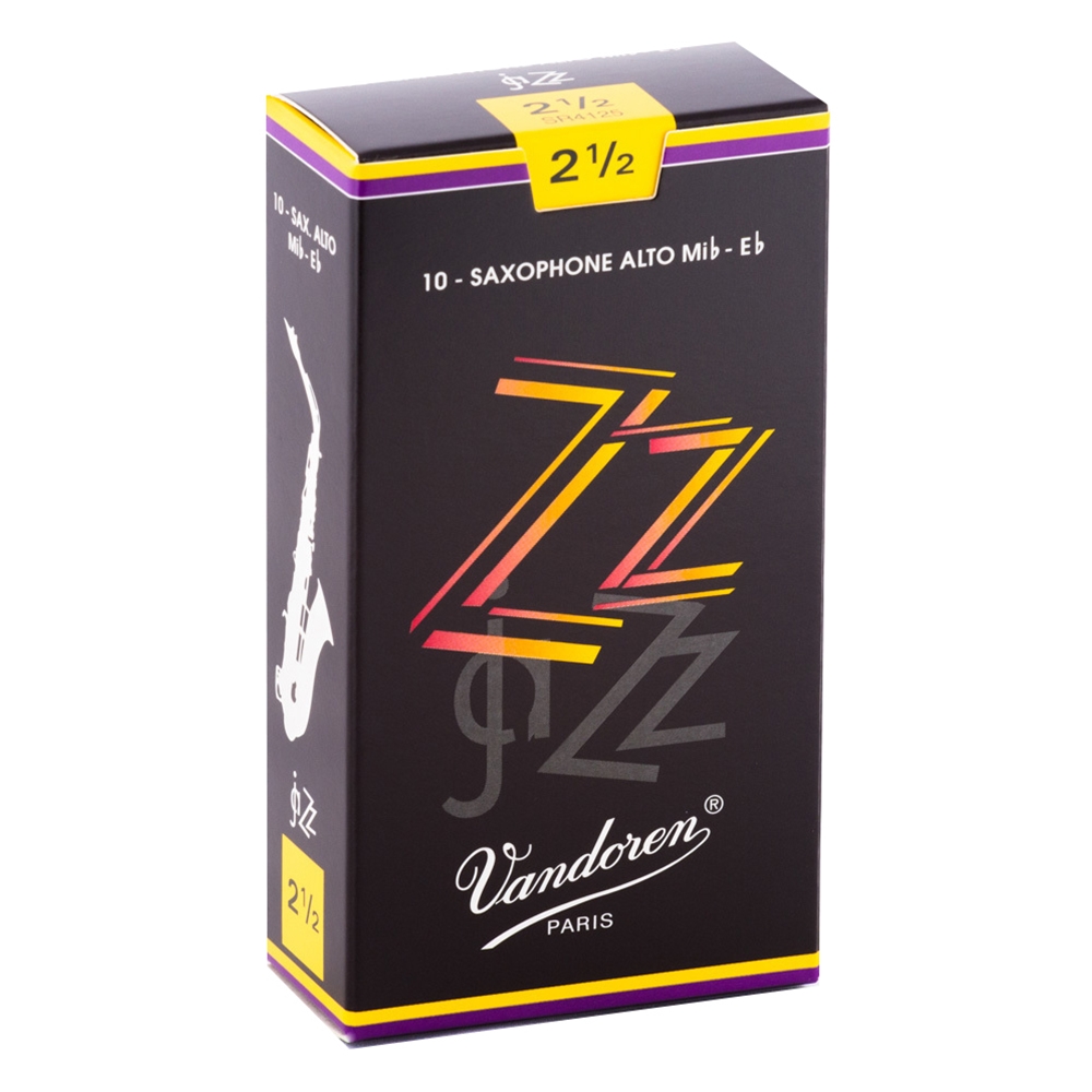 Vandoren SR4125 Zz Alto Saxophone Reed 2.5 (Box/10)