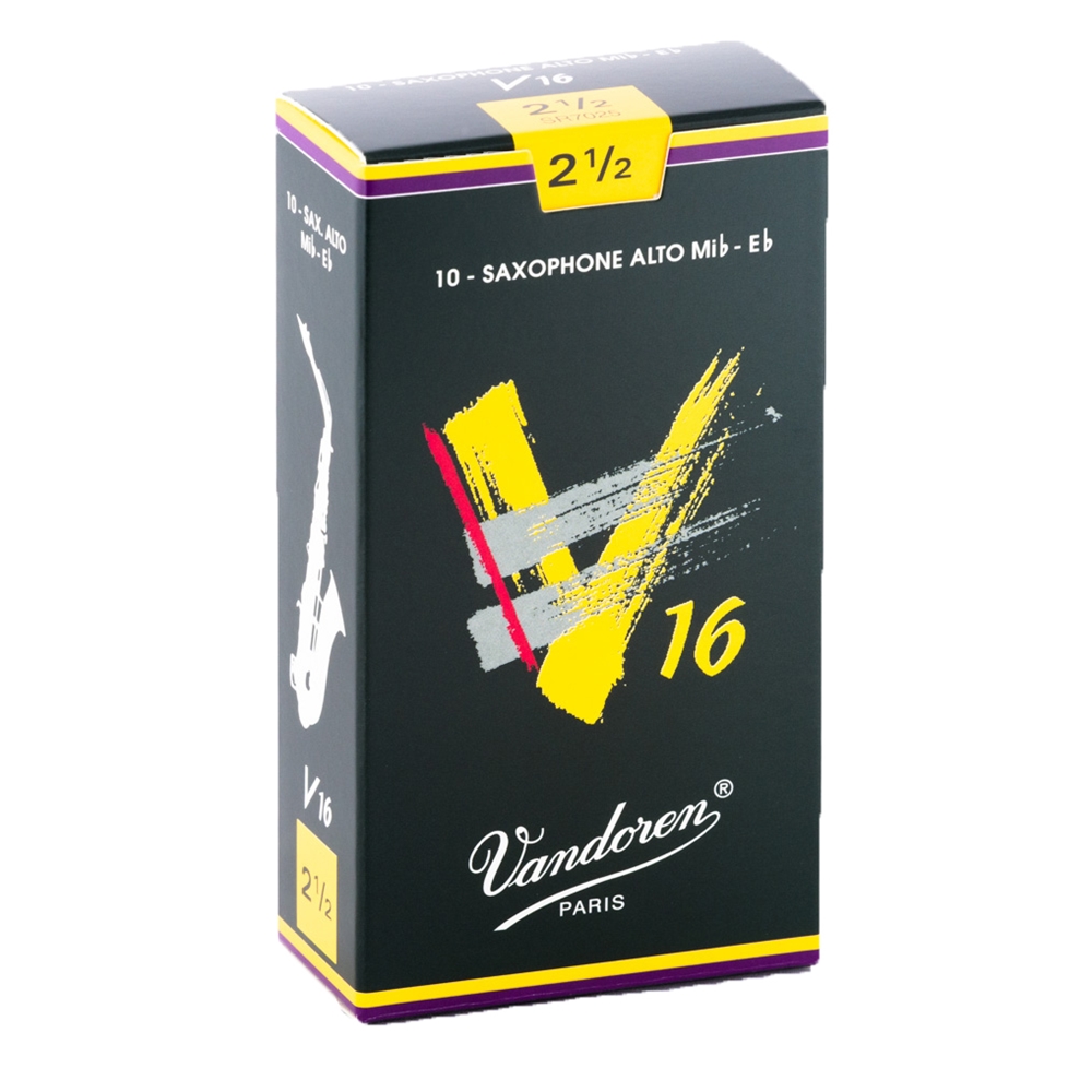 Vandoren SR7025 V16 Alto Saxophone Reed 2.5 (Box/10)