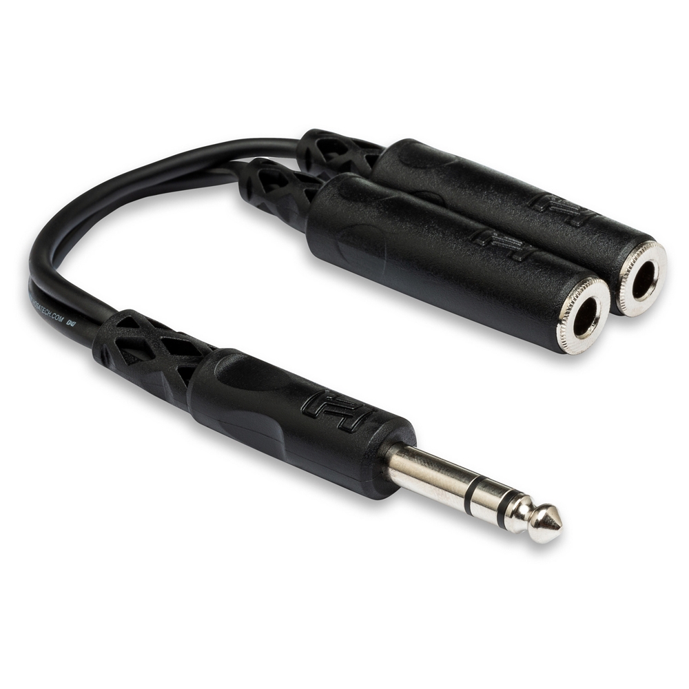 Hosa  YPP-118 Y Cable, 1/4 in TRS to Dual 1/4 in TRSF