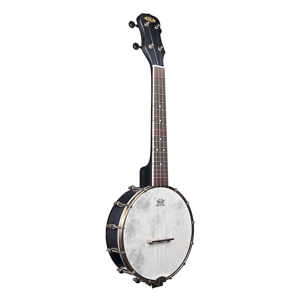 Kala KA-BNJ-BK-C Black Maple Banjo Concert Ukulele with Bag