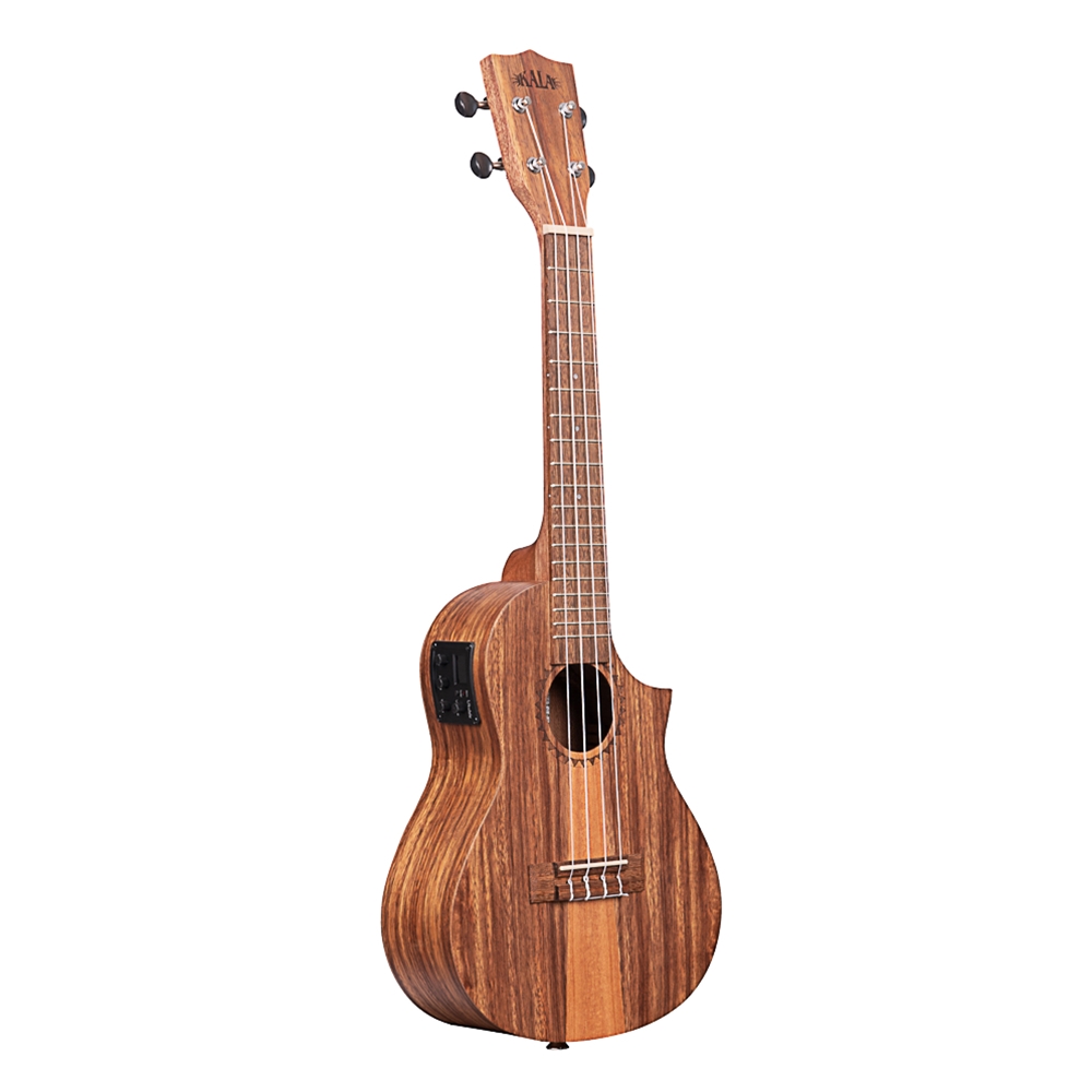 Kala KA-TK-C-CE Teak Tri-Top Concert Ukulele w/ Cutaway and EQ