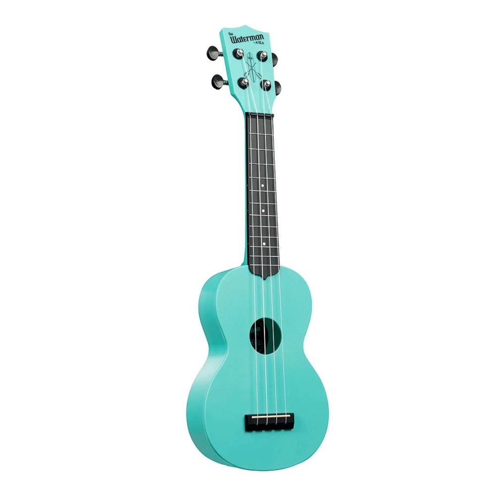Kala KA-WMG-BL-S Aqua Mist GITD Soprano Waterman Ukulele w/ Tote Bag