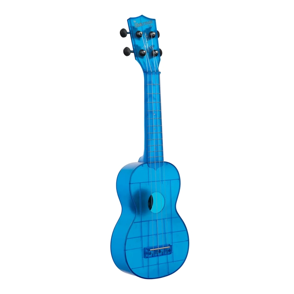 Kala KA-WMT-BL-S Cobalt Blue Transparent Soprano Waterman Ukulele w/ Tote Bag