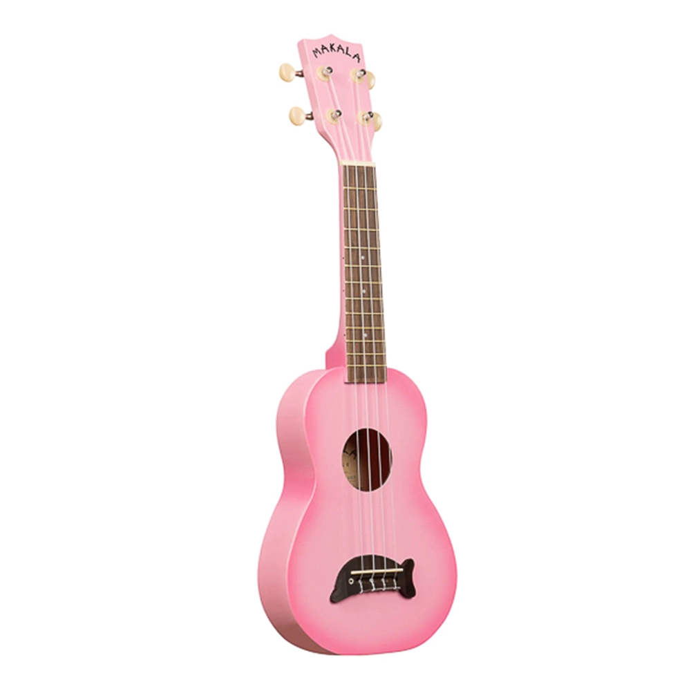 Kala MK-SD/PKBURST Makala Pink Burst Dolphin Soprano Ukulele w/ Tote Bag