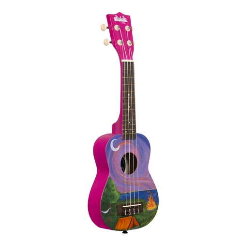 Kala UK-HAPPYCAMPER Ukadelic Happy Camper Soprano Ukulele w/ Tote Bag