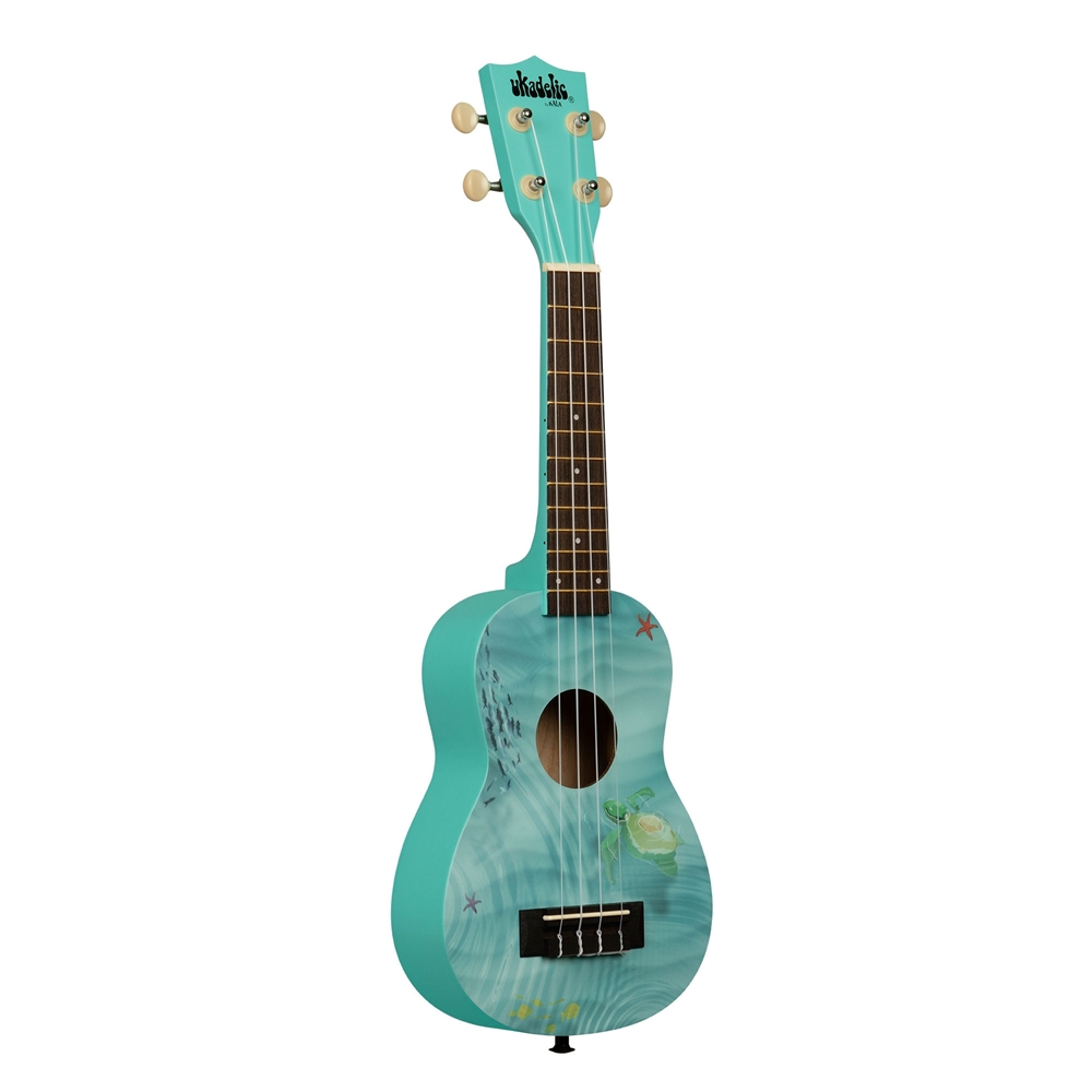 Kala UK-SEASCAPE Ukadelic Seascape Soprano Ukulele w/ Tote Bag