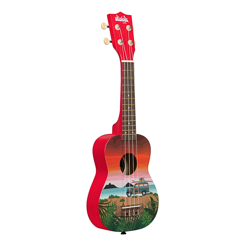 Kala UK-SURFARI Ukadelic Surfari Soprano Ukulele w/ Tote Bag