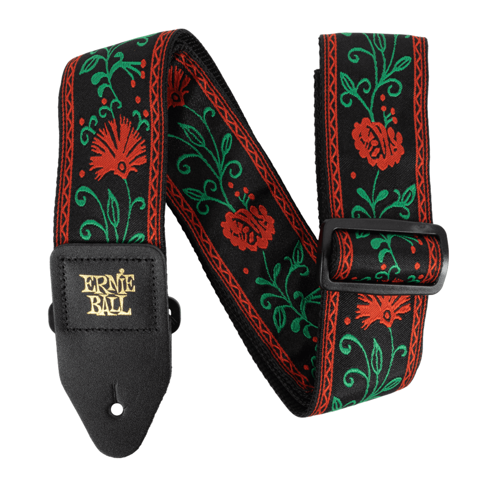 Ernie Ball P05361 Classic Jacquard Guitar / Bass Strap - Western Rose