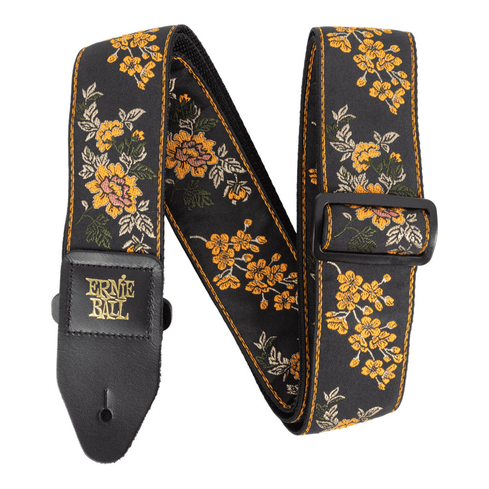 Ernie Ball P05363 Classic Jacquard Guitar / Bass Strap - Tangerine Blossom