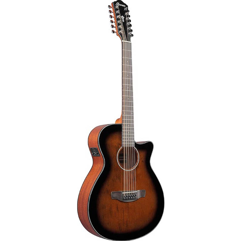 Ibanez AEG5012DVH 12-String Dark Violin Sunburst Acoustic Electric Guitar