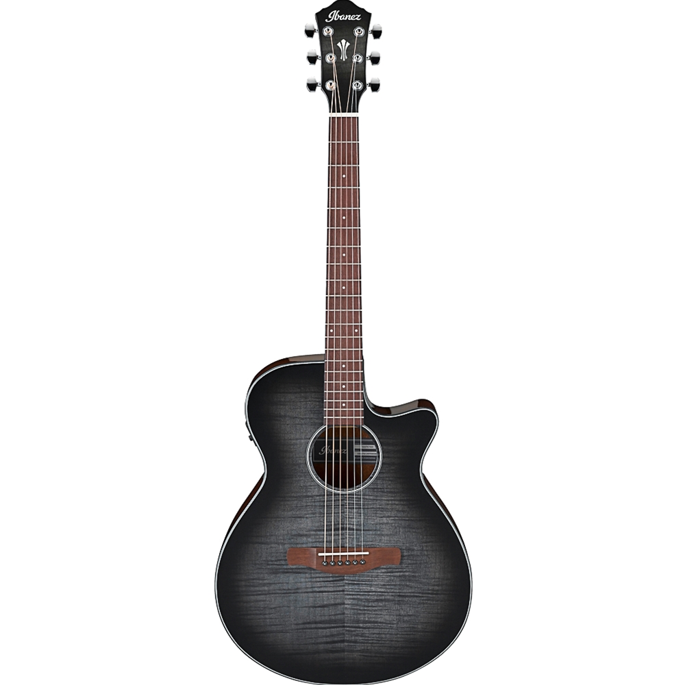 Ibanez AEG70TCH Acoustic Electric Guitar, Transparent Charcoal Burst High Gloss