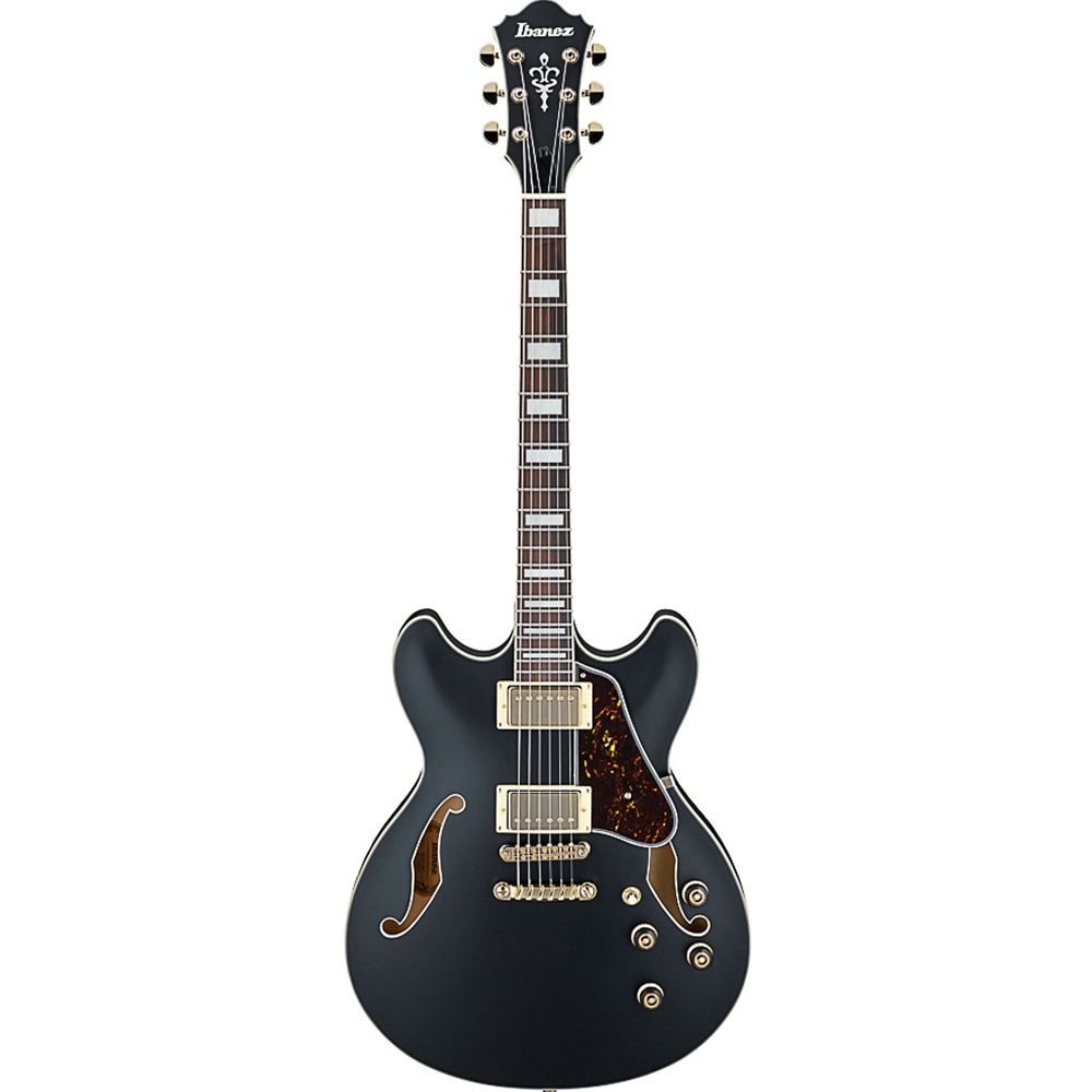 Ibanez AS73GBKF Artcore Semi- Hollow Body Electric  Guitar, Black Flat