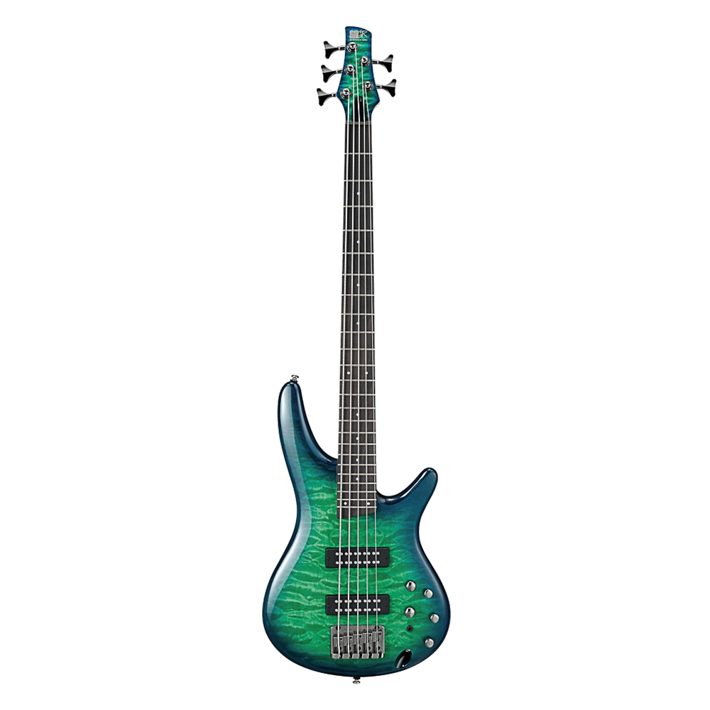 Ibanez SR405EQMSLG SR Standard 5-String Electric Bass Guitar - Surreal Blue Burst Gloss