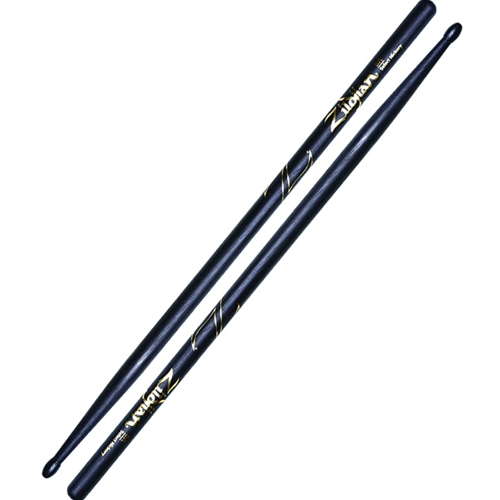 Zildjian DB5ABKN 5A Nylon Tip Hickory Drumsticks, Black