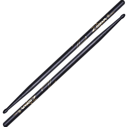 Zildjian Z5AB 5A Wood Tip Hickory Drumsticks, Black