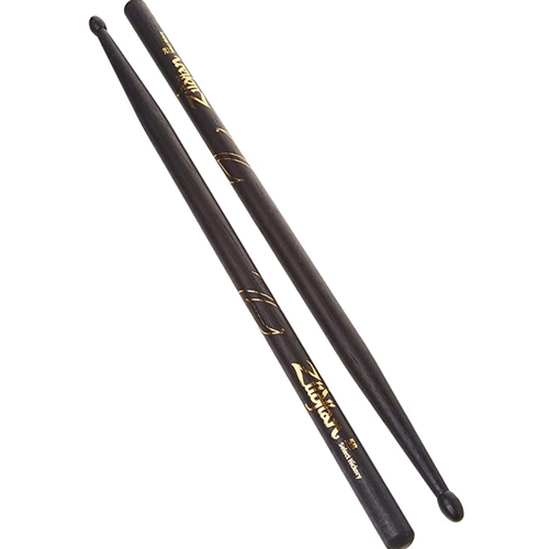 Zildjian DB5BBKN 5B Nylon Tip Hickory Drumsticks, Black