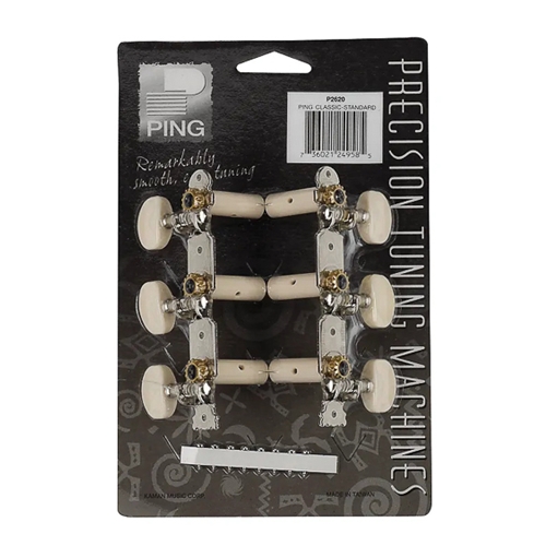 Ping P2620 6-String Guitar Machine Head, Classical - White