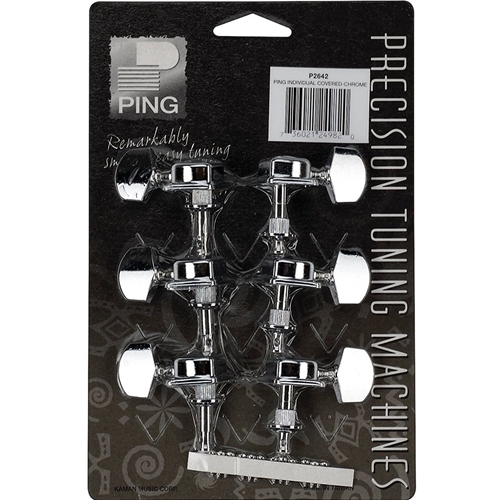 Ping P2642 6-String Guitar Machine Head, Chrome Covered