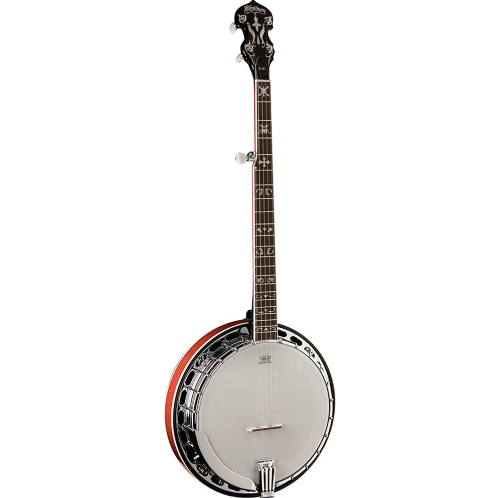 Washburn B16K-D-U Americana Series 5 String Banjo, Tobacco Sunburst w/ Hardshell Case
