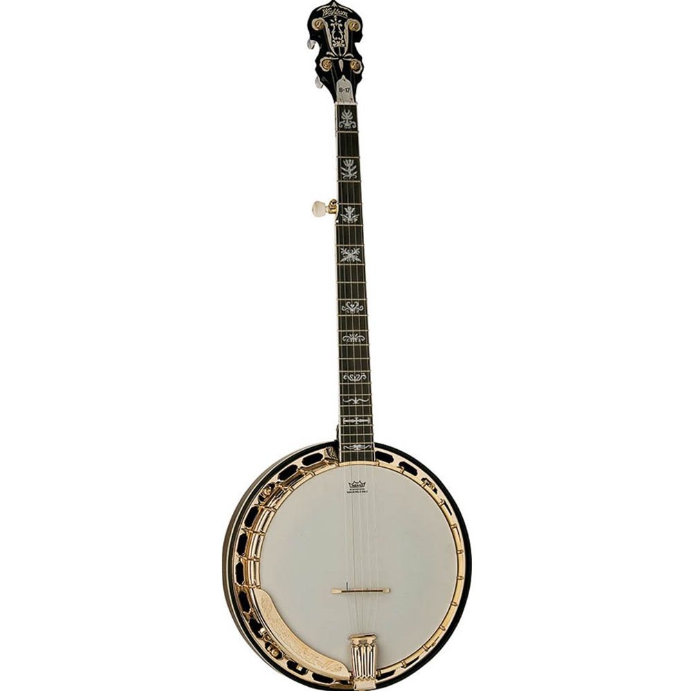Washburn B17K-D-U Americana Series 5 String Banjo, Tobacco Sunburst w/ Hardshell Case