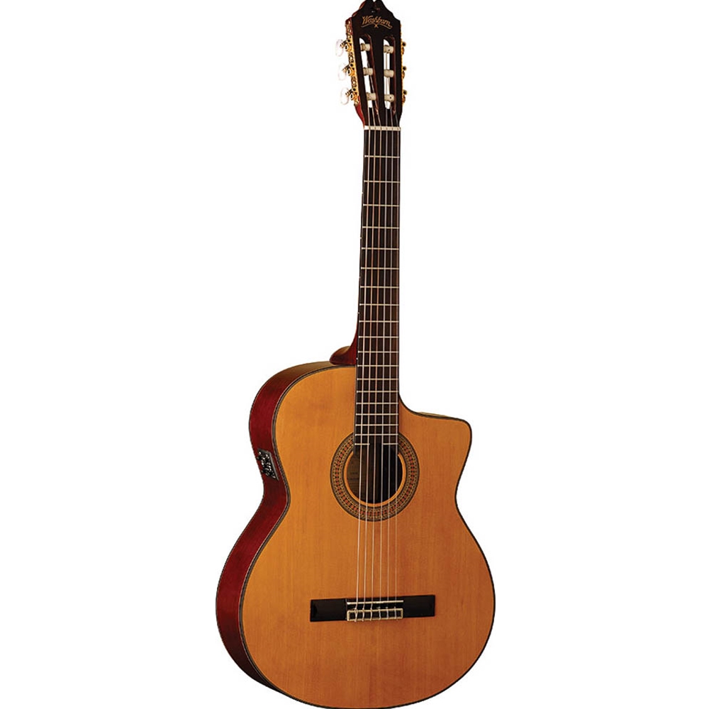 Washburn C64SCE-A-U Classical Acoustic Electric Guitar, Natural