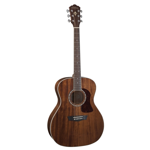 Washburn HG12S-O-U Heritage Solid Mahogany Top Grand Auditorium Acoustic Guitar, Natural