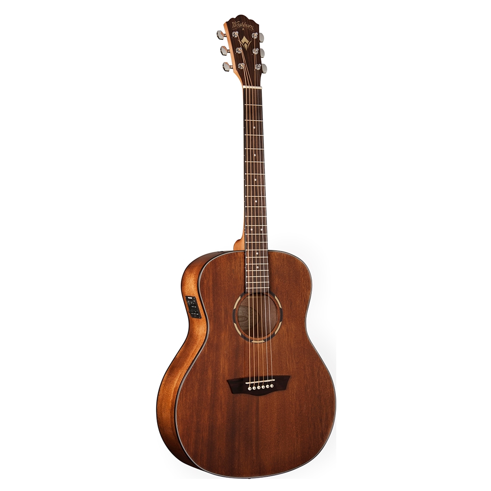 Washburn WLO12SE-O-U Woodline Solid Mahogany Top Orchestra Acoustic Electric Guitar, Natural