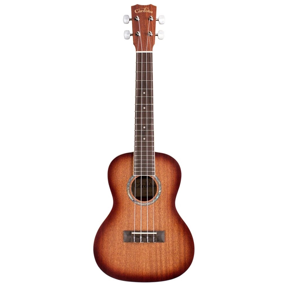 Cordoba 15CMEEBCONCERTUKE 15CM Concert Ukulele, Mahogany, Edge Burst