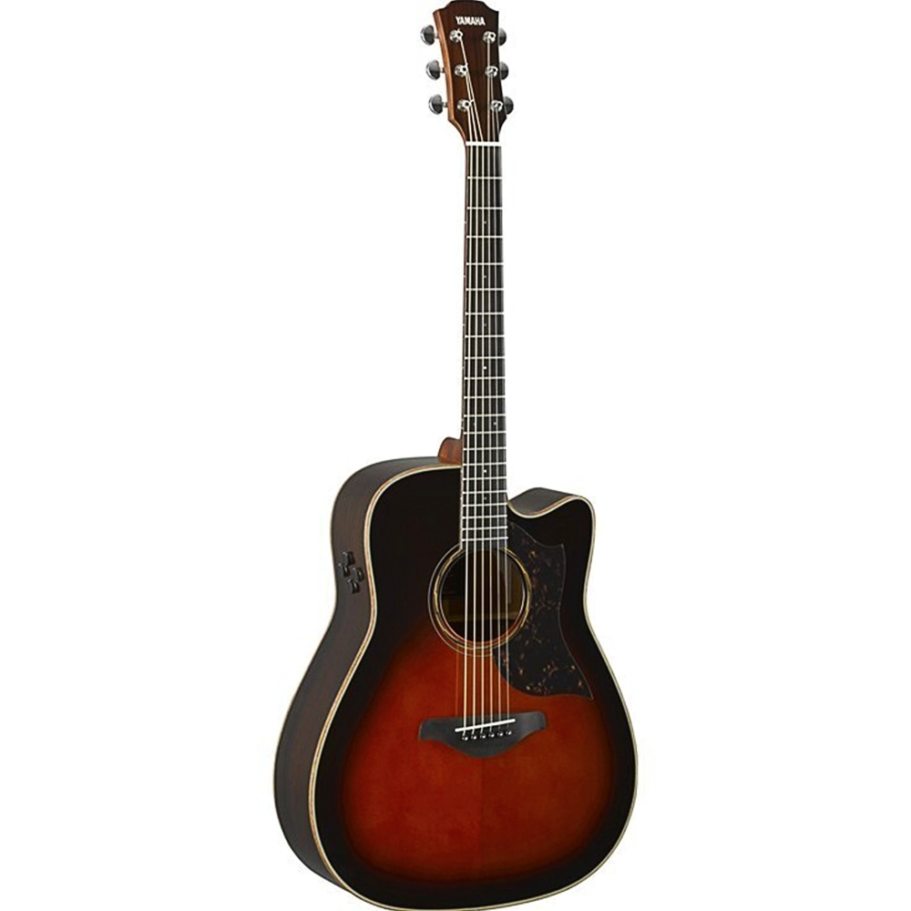 Yamaha A3RTBS Acoustic Electric Dreadnought Guitar, Tobacco Brown Sunburst  w/Hard Bag