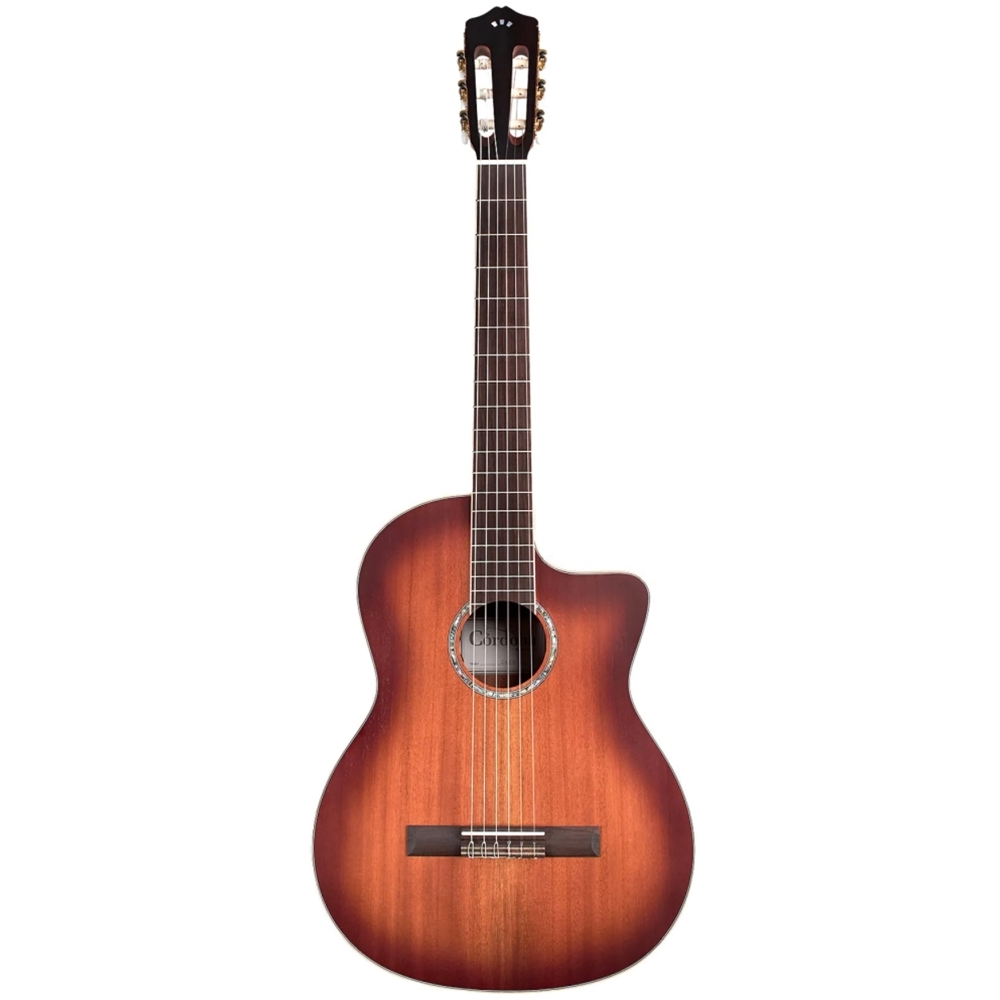 Cordoba C4CE Classical Acoustic Electric Guitar, African Mahogany, Edgeburst