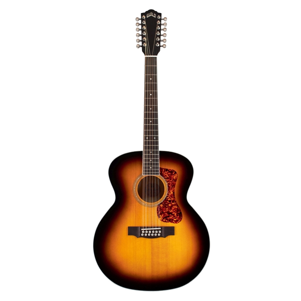 Guild F2512EDLXATB Deluxe 12-String Jumbo Acoustic-Electric Guitar, Antique Sunburst