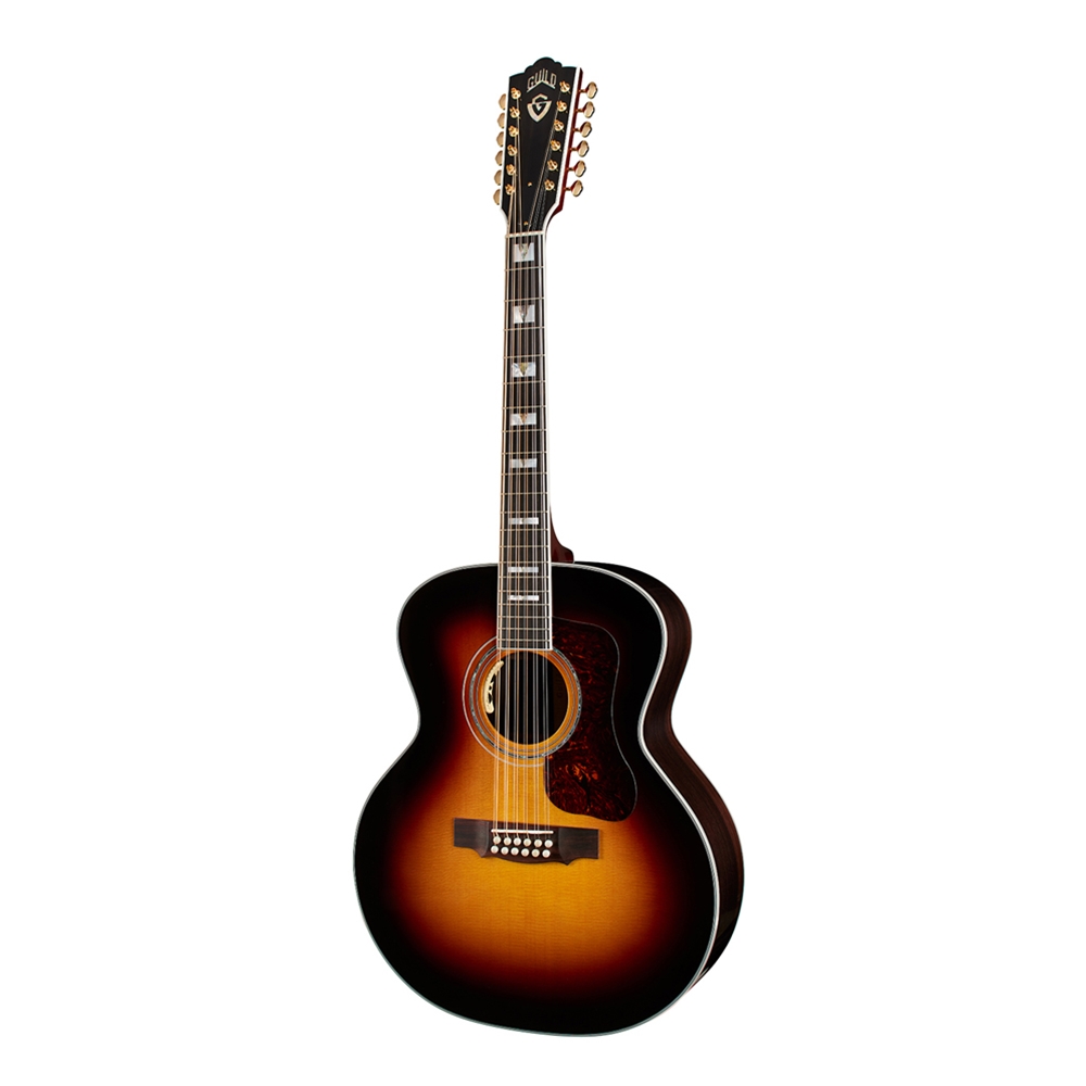 Guild F512EMAPLEATB Jumbo Maple 12-string Acoustic-Electric Guitar w/Case, Antique Sunburst, Previously Owned