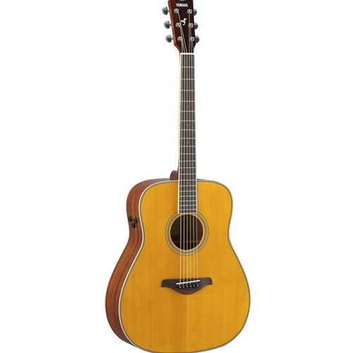 Yamaha FG-TAVT Transacoustic Acoustic Electric Dreadnought Guitar, Natural