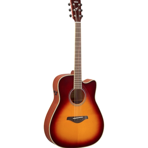 Yamaha FGC-TABS Transacoustic Acoustic Electric Dreadnought Cutaway Guitar Brown Sunburst - SAVE $100 to 6/30/24!