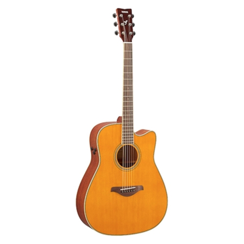 Yamaha FGC-TAVT Transacoustic Acoustic Electric Dreadnought Cutaway Guitar, Natural