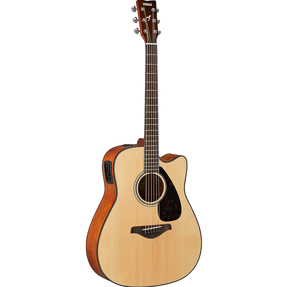 Yamaha FGX800C Solid Top Acoustic Electric Dreadnought Guitar, Natural