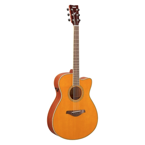 Yamaha FSC-TAVT Transacoustic Acoustic Electric Small Body Cutaway Guitar, Vintage Tint