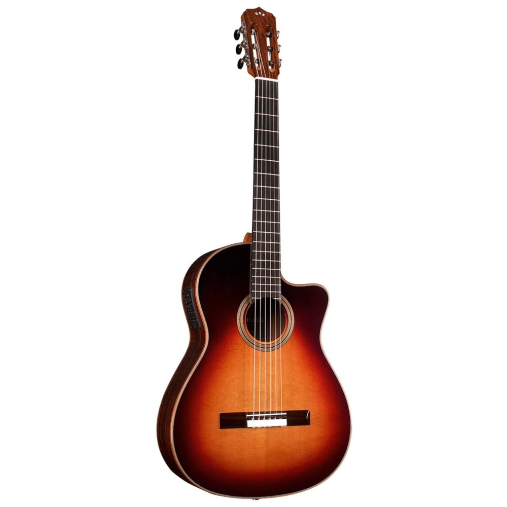Cordoba FUSIONORCHCECDTDB Orchestra Classical Acoustic Electric Guitar, Cedar/Rosewood, Tear Drop Burst